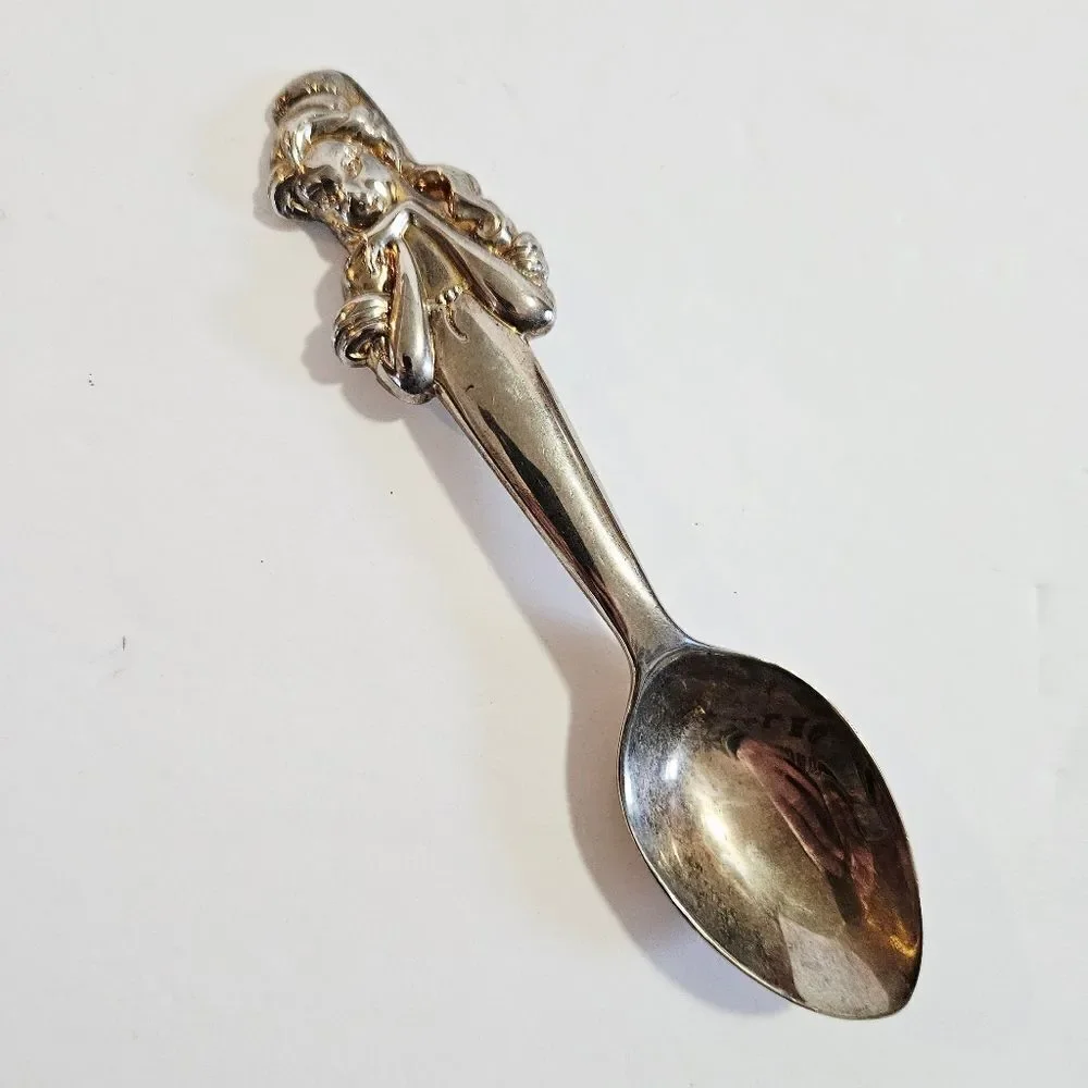 Vintage Disney Beauty & the Beast Belle Silverplate Silverware Collectible Spoon